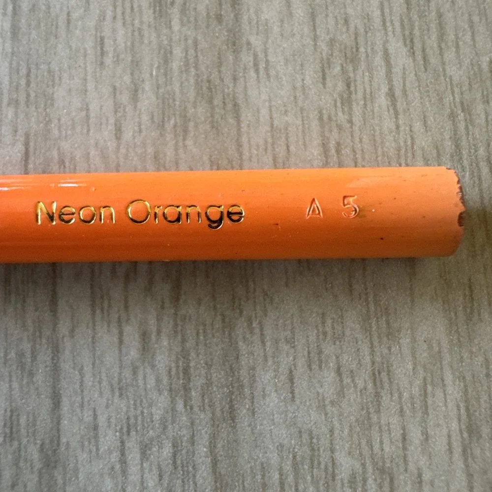 Berol Prismacolor PC 1036 Neon Orange Colored Art Pencil Unsharpened VTG NEW